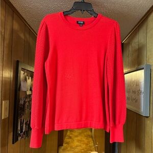 Jones New York Bright Red Balloon Sleeve Knit Top LIKE NEW ONLY WORN ONCE!!!